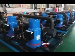 Блок Франции Maneurop герметичный с воздушным охлаждением Refrigertion, подгонянный с воздушным охлаждением конденсируя блок используемый для хранения Coldroom video