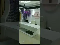 SGS переклейки MDF стола офиса длины 180cm исполнительный с бортовым шкафом video