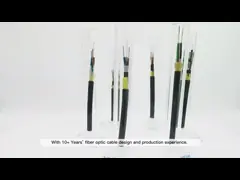 На открытом воздухе 6/12/24/36/48/96/144 изготовители Adss G652d ядра оценивают воздушный кабель оптического волокна одиночного режима video