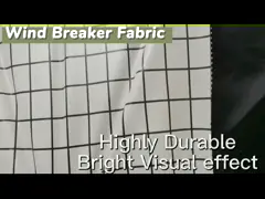 Сплетенная ткань покрытая бумагой ветра отпуска холста 100% полиэстер выключателя 150D*150D 200gsm 150CM водоустойчивое video