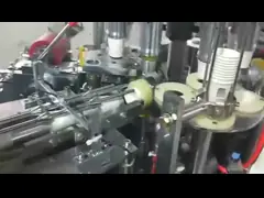 Taza disponible de 4KW 9OZ que hace máquina 90pcs/Min 10m m el nudo inferior video