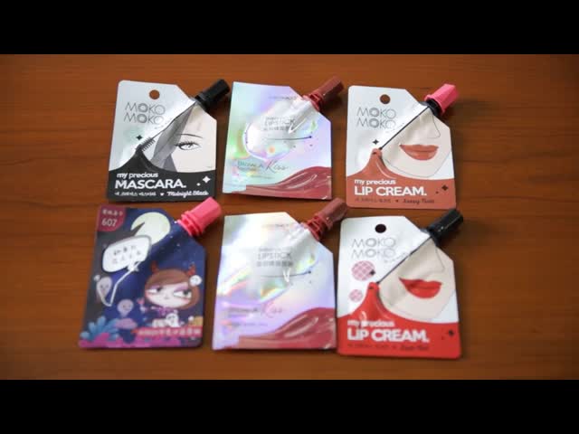 spout bags for Cosmetic Stem Mascara And Lip With Brush