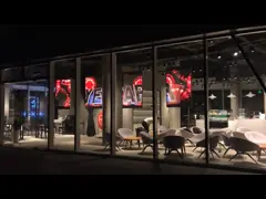 Передний приведенный освещать видит через дисплей экрана P3.91 прозрачный для видео- шоу video