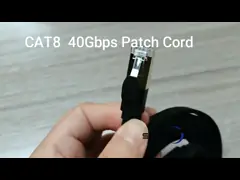 кабель заплаты кота 8 гибких проводов 26AWG SSTP меди 40Gbps 7*0.12mm плоский video
