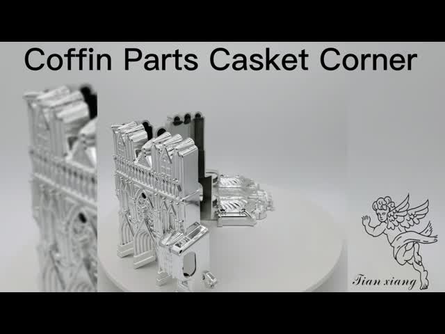 Подгонянный ларец девственницы пластиковый загоняет бледный золотой американский стиль в угол с собором видео