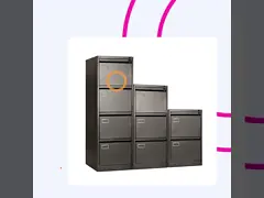 Ящик для хранения карточк ящика офисной мебели металла стальной на офис 3 слоя video