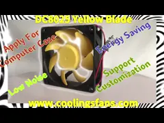 листья желтого цвета уменьшения шума вентилятора 5V 8025 DC 80x80x25mm безщеточные video
