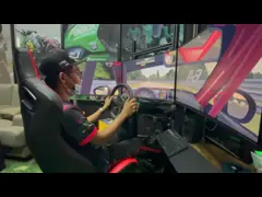 Игра автомобиля безредукторной передачи 3 экранов управляя имитатором с эргономическим дизайном video