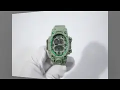 Акриловые спорт цифров зеркала наблюдают, как 50 метров делают наручные часы водостойким хронографа video