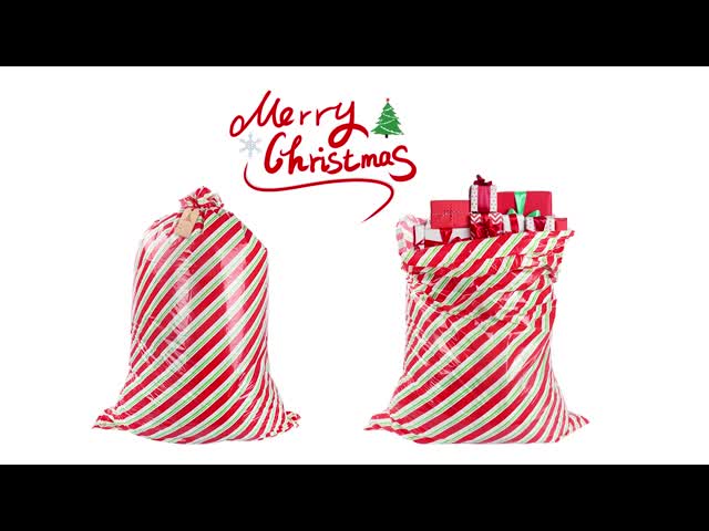 Moisture Proof LDPE Giant Christmas Gift Bags With Tags