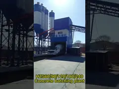 Fully Automatic HZS180 Mobile Concrete Batching Plant Electric