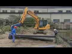 молоток Vibro кучи листа экскаватора пластиковый управляя для пластикового листа video