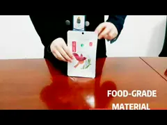 пластиковая упаковка еды сумок 100g 200g жары 50g Sealable кладет плоское дно в мешки с окном video