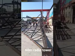 60m Galvanized Lattice Steel Towers Low Carbon Self Supporting