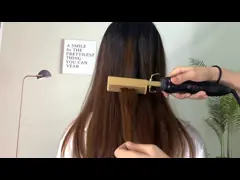 Высокая безопасность ROHS аттестовала нагретый 230C гребень волос, утюг горячего гребня плоский video