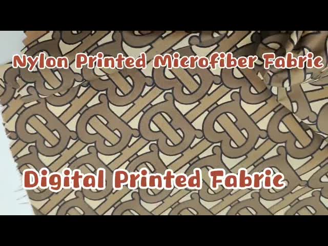 100% Nylon Printed Microfiber Fabric 400T 20Dx20D Waterproof PU Coating