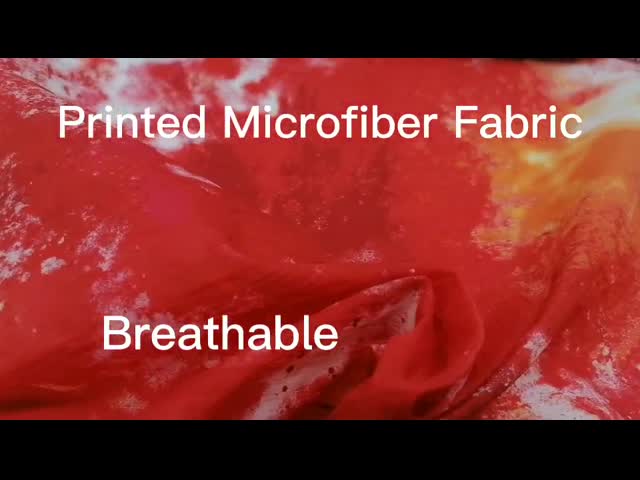 Microfiberの赤い印刷された生地20Dx20Dはナイロン40gsm 100%を防水する
