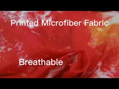 Красная напечатанная ткань 20Dx20D Microfiber делает нейлон водостойким 40gsm 100% video