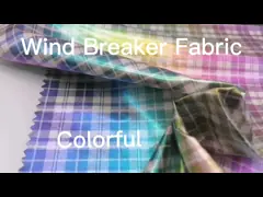 Ткань Пряж-покрашенная 100% полиэстер украшенная лиственным орнаментом ветра выключателя 50D*50D 80gsm 150CM водоустойчивое video