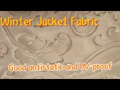Polyester prägen Winter-Jacken-Gewebe 300Dx300D 240gsm knittern frei