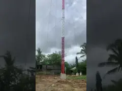 Гальванизированная башня рангоута Guyed радиосвязи video