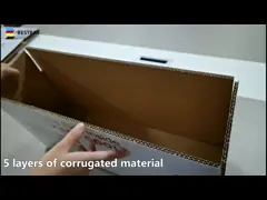 Коробка коробки гофрированной бумаги Kraft изготовленного на заказ размера дружественная к Эко для доставки товаров video