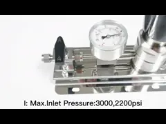 клапан газового регулятора FCTFE давления 2200psi AFK SS316L высокий video