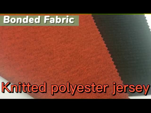 100 Polyester Jersey Bonded Fabric 75D 350gsm 150cm Waterproof Windproof