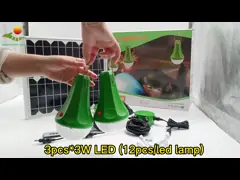 Источник питания Пластиковые солнечные лампы 3500K 3pcs*3W Для яркого освещения video