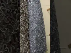 Чернота одежды вышила Handmade украшению жемчугов ткани шнурка video