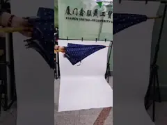 Цветок напечатал деревянный зонтик ткани Pongee ручки j вала video