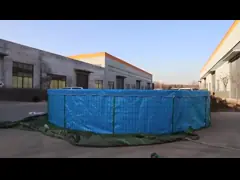 Foldable 50000 Liters PVC Tarpaulin Fish Pond With Steel Mesh