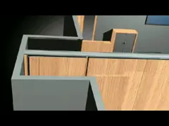 Разделы конференц-зала MDF материальные, передвижные внутренние стены раздела video