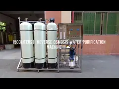 Машина очищения питьевой воды фильтра водоочистки завода RO 1500LPH FRP с умягчителем video