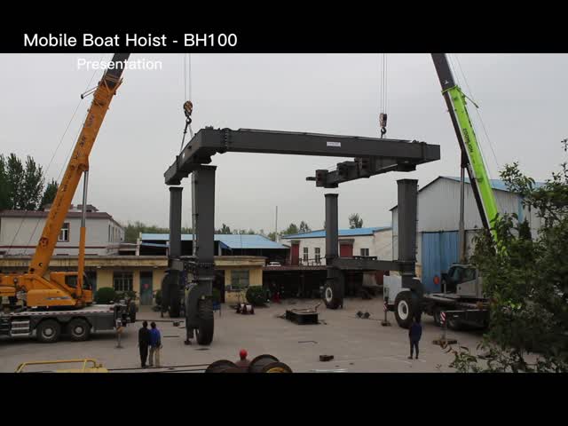 O GV 30 Ton Marine Straddle Boat Hoist Crane do ISO personalizou