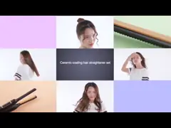 Ион утюга 230C утверждения CE черный небольшой плоский отрицательный влажный высушить отрицательный раскручиватель волос иона video