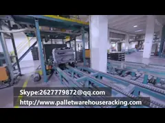 Паллет ASRS транспортера ролика кладя емкость на полку загрузки высоты 600kg 1800kg 1.6m video