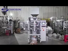 Фильм крена продовольственных зерен 520mm машины упаковки зерна PE 400kg автоматический вертикальный video