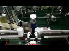 автоматическая машина для прикрепления этикеток стикера 35-40bottles/Min для пластиковой круглой бутылки video