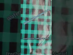 Сделанное по образцу 85GSM водоустойчивое Breathable доказательство ткани 50DX50D 150CM УЛЬТРАФИОЛЕТОВОЕ video