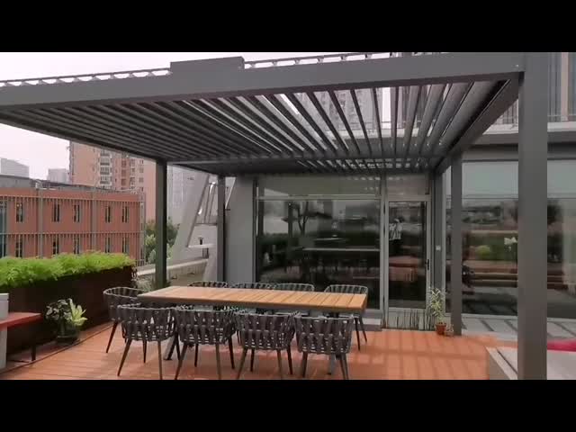 Регулируемый SGS доказательства ситовины перголы Hardtop на открытом воздухе Louvered