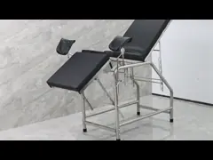 Manual Backrest Adjustable Gynecologist Examination Table With Stirrups