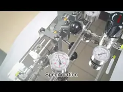 Одиночный регулятор давления PTFE панели газа цилиндра 2200psi SS316 video