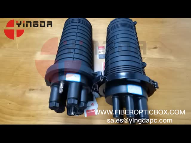 Закрытие Поляк Маунт соединения оптического волокна 96 сердечников горизонтальное, распределительная коробка оптического волокна видео