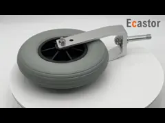 Полиуретановый пенообразный серый твердый инвалидный кресло Передние колеса 200 мм video