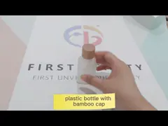 Завинчивая пробка покрытая бамбуком пластиковая с вставкой на бутылки 24mm video