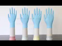 Ize устранимого порошка свободное X s m перчатки рассмотрения нитрила EN455 video