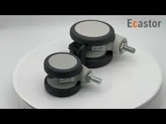 Рицинусы 2-колеса двойных колес потока шарнирного соединения 3 дюймов TPU медицинские video