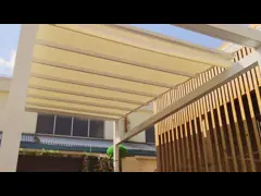 Пергола открытозамкнутой крыши мотора на открытом воздухе алюминиевая video