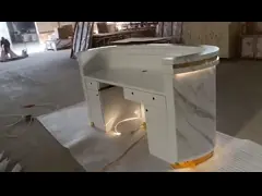 волосяные покровы золота зерна приемной салона длины 240cm белые мраморные придают огнестойкость video